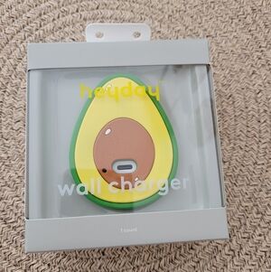 Heyday Avocado-Shaped Wall Charger - Yellow and Green